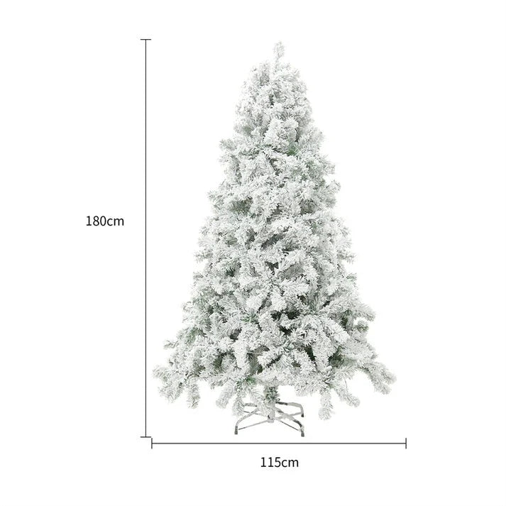 Artificial Christmas Tree PVC Snowy White Tree for Home Mall Window Decoration