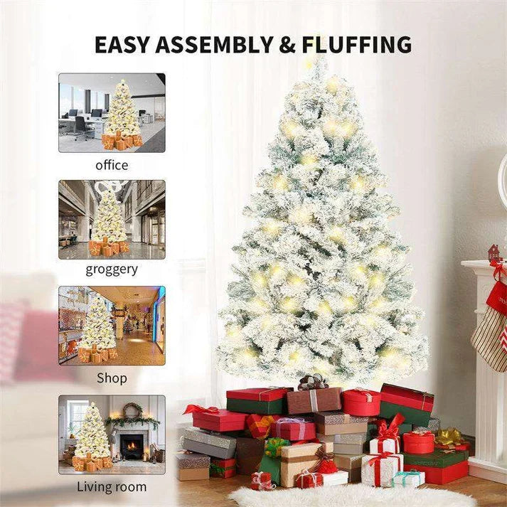 Artificial Christmas Tree PVC Snowy White Tree for Home Mall Window Decoration