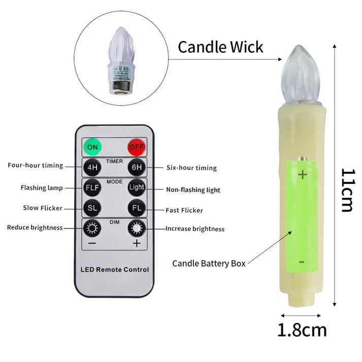 Flameless Christmas candles Remote Control holder