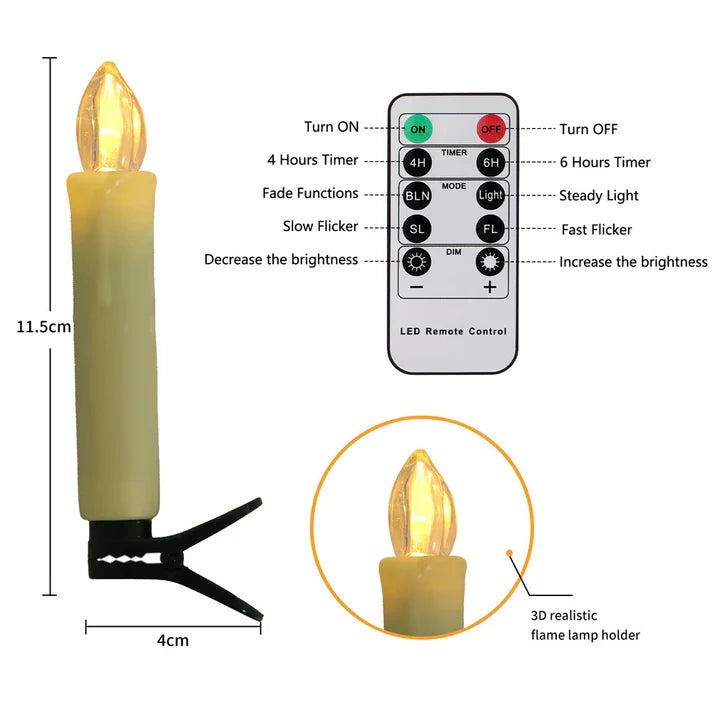Flameless Christmas candles Remote Control holder