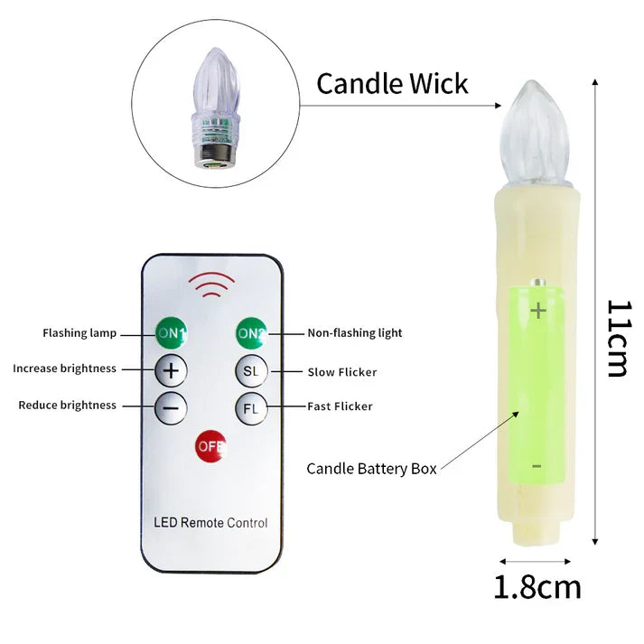 Flameless Christmas candles Remote Control holder