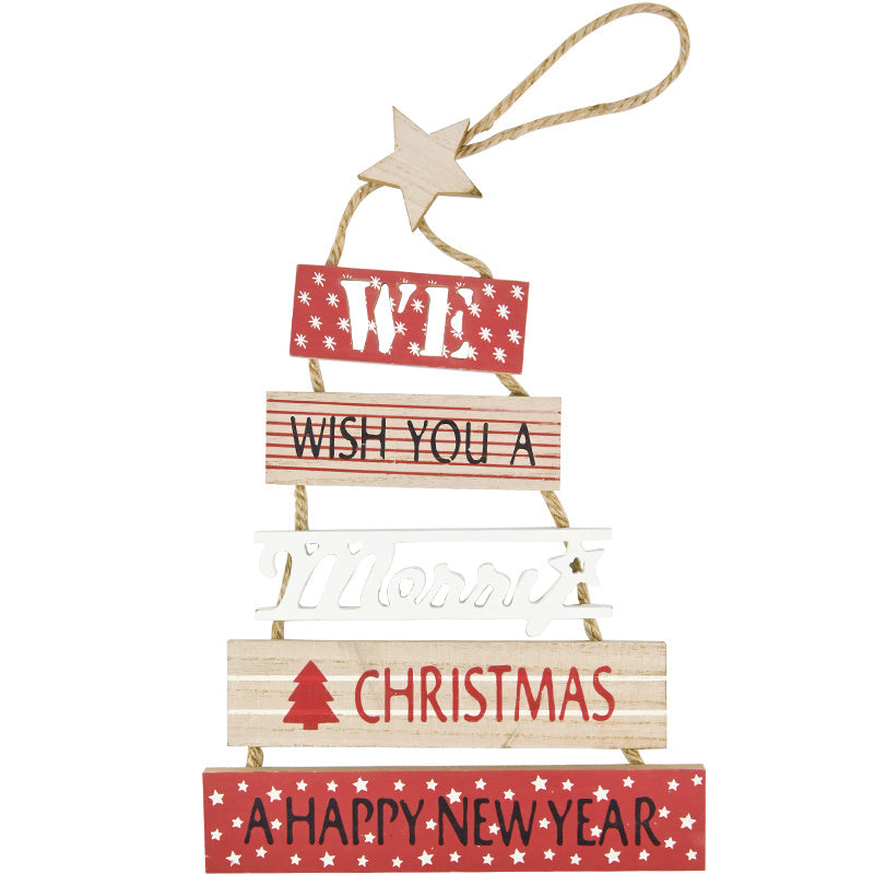 Christmas Wooden Wall Decorations English Blessing Listing