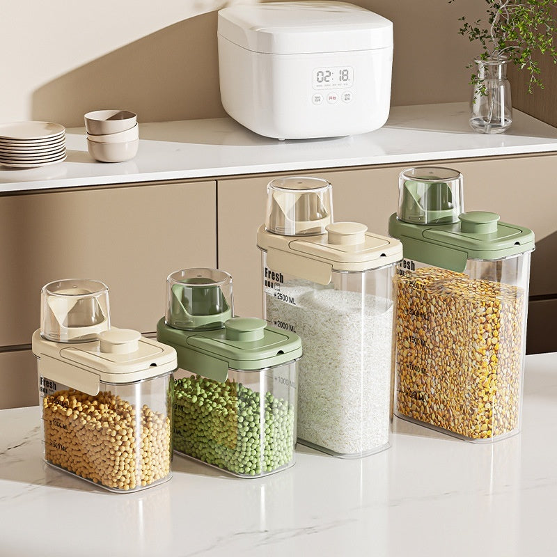 Airtight Food Storage Containers - Clear Pantry Canisters with Lid, BPA Free