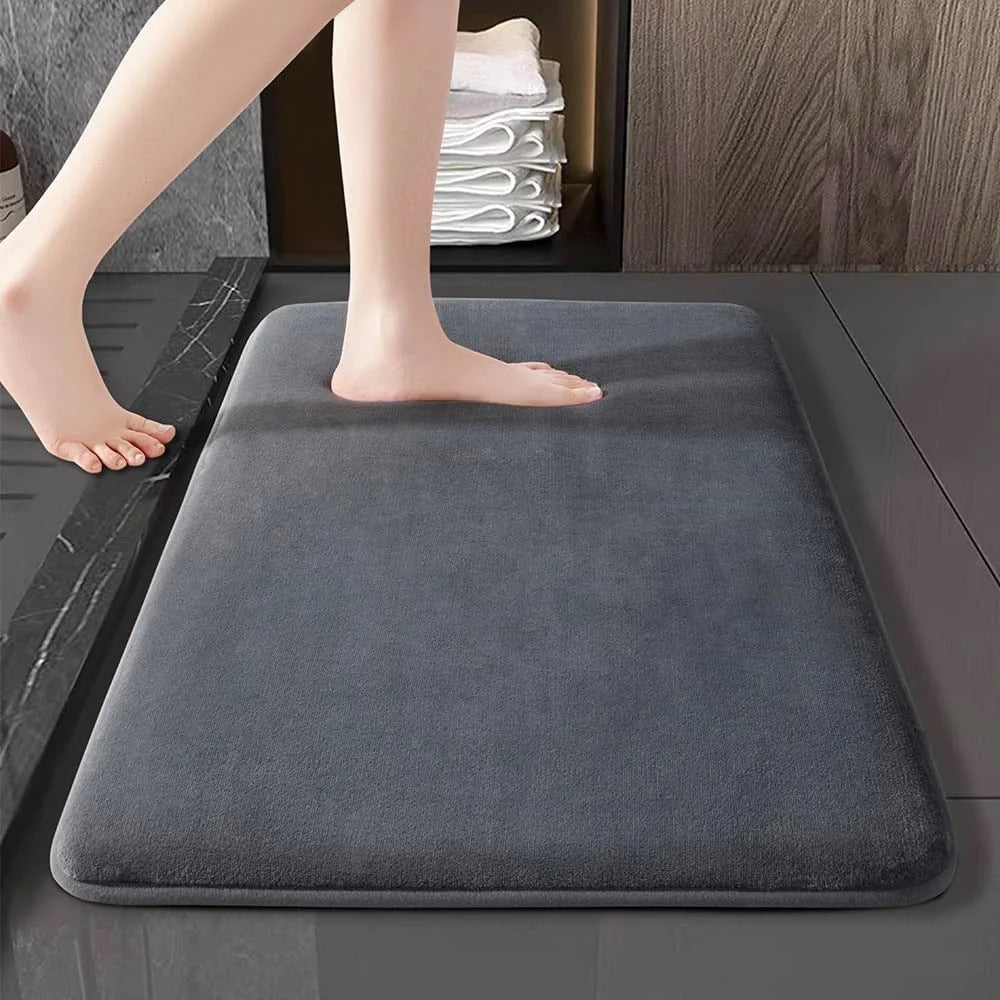 Bathroom Absorbent Flannel Floor Mat Soft Quick Dry 4 Sizes 8 Colors
