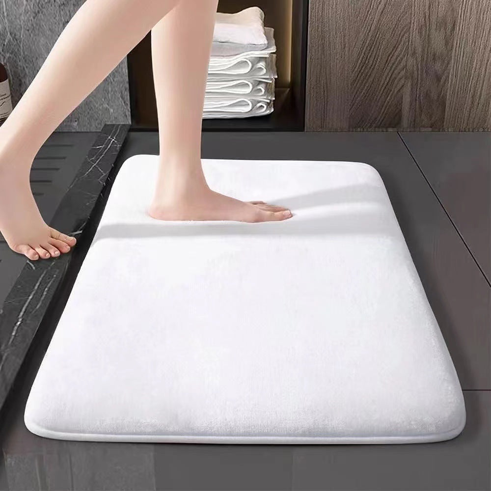 Bathroom Absorbent Flannel Floor Mat Soft Quick Dry 4 Sizes 8 Colors