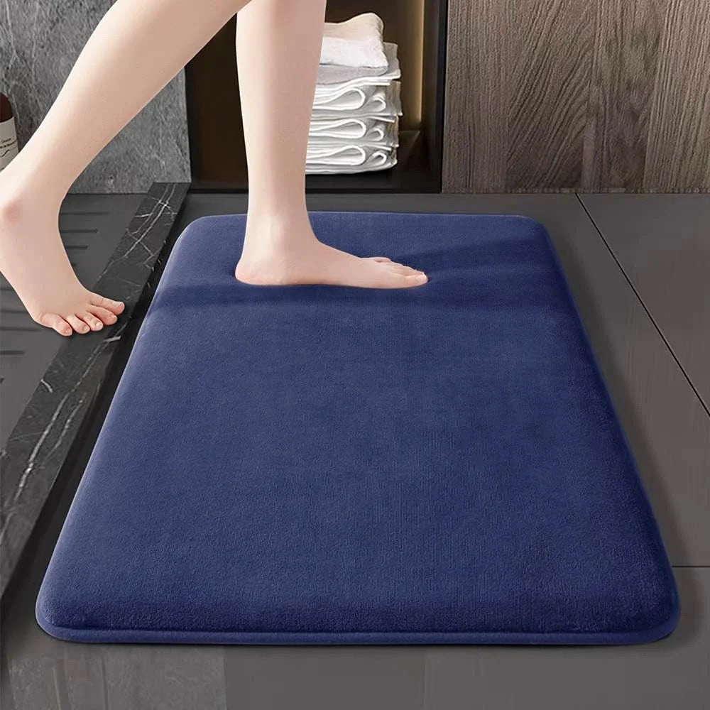 Bathroom Absorbent Flannel Floor Mat Soft Quick Dry 4 Sizes 8 Colors