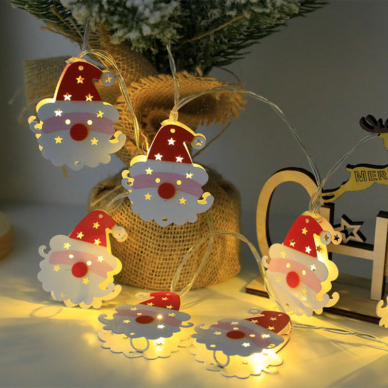Santa Claus String Lights Christmas LED Light Elk Snowman Xmas Ornament Decoration