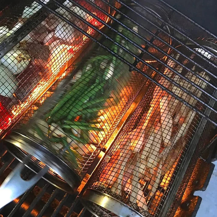 Best Indoor Barbecue Grill Round Portable Basket Net