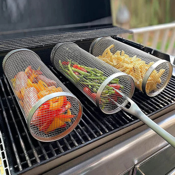 Best Indoor Barbecue Grill Round Portable Basket Net