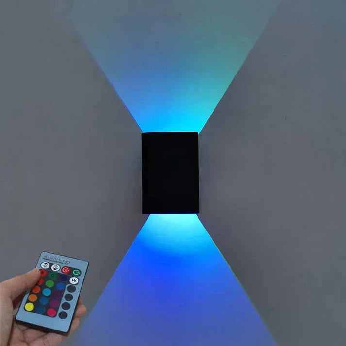 Bedroom Bedside Square Luminous LED Wall Light Lamp