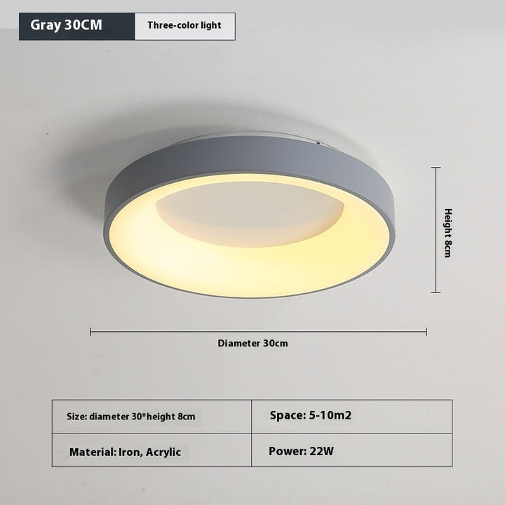 Bedroom Ceiling Lamp Modern Minimalist Flush Mount Iron Acrylic