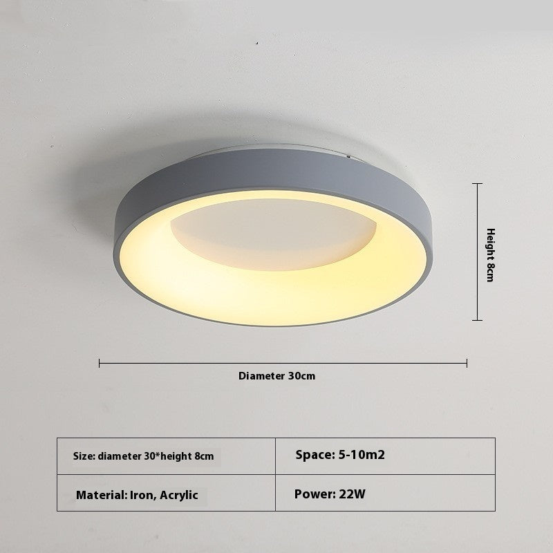 Bedroom Ceiling Lamp Modern Minimalist Flush Mount Iron Acrylic