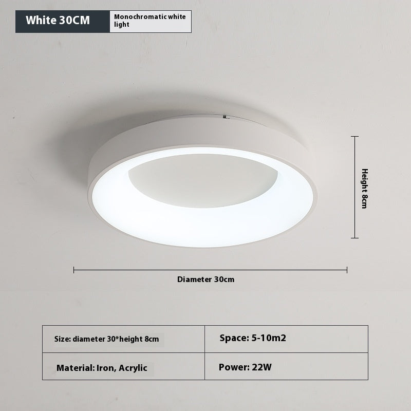 Bedroom Ceiling Lamp Modern Minimalist Flush Mount Iron Acrylic