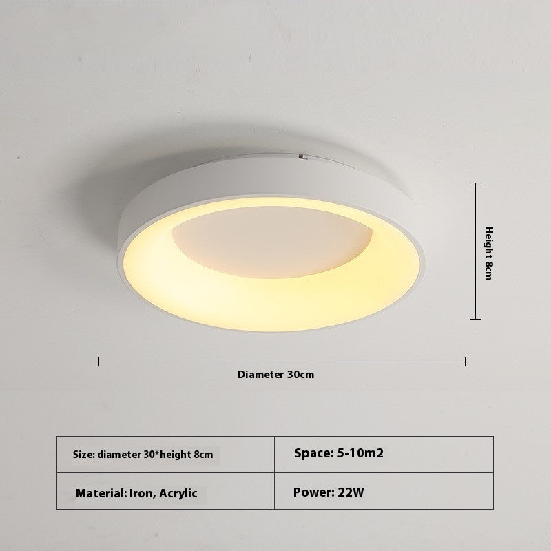 Bedroom Ceiling Lamp Modern Minimalist Flush Mount Iron Acrylic