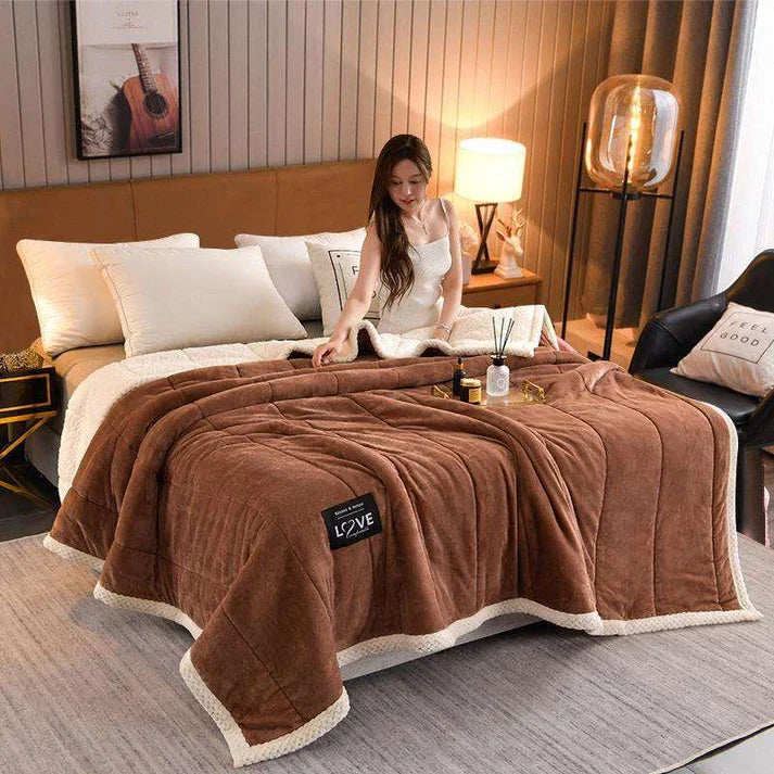 Coral Fleece Blanket - Soft Thick Winter Blanket | 5 Sizes | 6 Colors