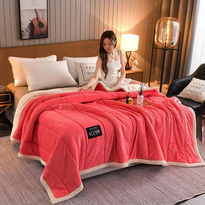 Coral Fleece Blanket - Soft Thick Winter Blanket | 5 Sizes | 6 Colors