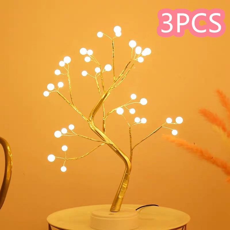LED Copper Wire Bedroom Tree Lamp | Decorative Night Light for Home Décor