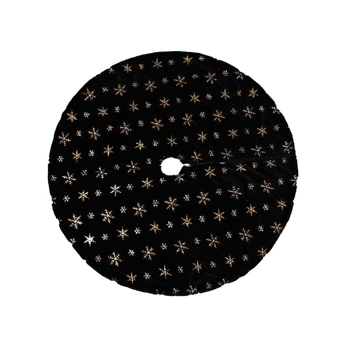 Black Velvet Christmas Tree Skirt Home Decor Embroidered Cushion