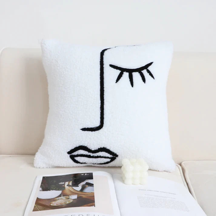 Checkerboard Throw Pillow - Black White Checkered Sofa Pillow | 4 Styles