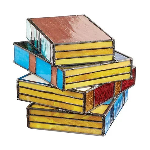 Book Stack Lamp Nightstand Resin Handicraft Decor