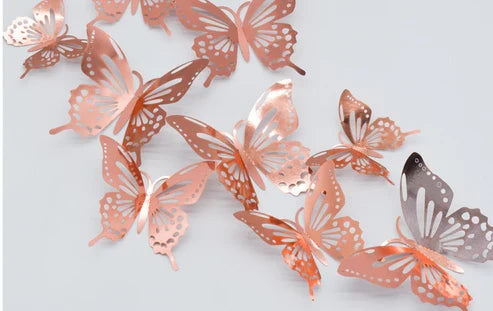3D Hollow Stickers Butterflies for Bedroom Walls & Mirrors Home Decor