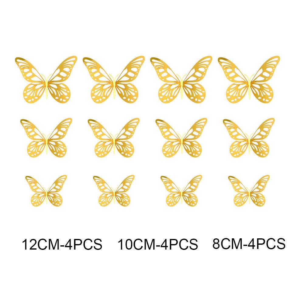 3D Hollow Stickers Butterflies for Bedroom Walls & Mirrors Home Decor