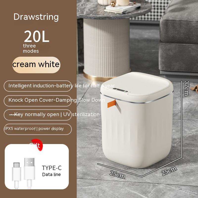 Smart Touchless Trash Can with UV & Deodorizer – 13L/16L