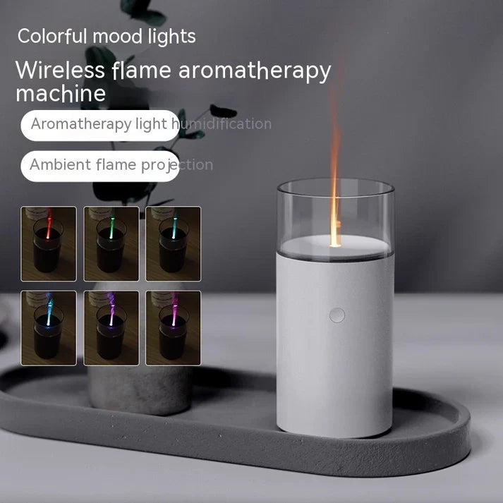 Candlelight Flame Humidifier Aroma Diffuser USB Aromatherapy for Home and Car