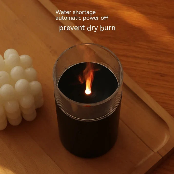 Candlelight Flame Humidifier Aroma Diffuser USB Aromatherapy for Home and Car