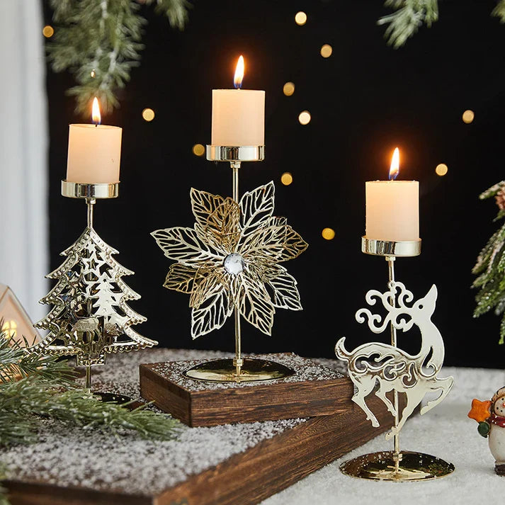 Romantic Christmas Wrought Christmas metal ornaments Tree Stocking Holder Decoration