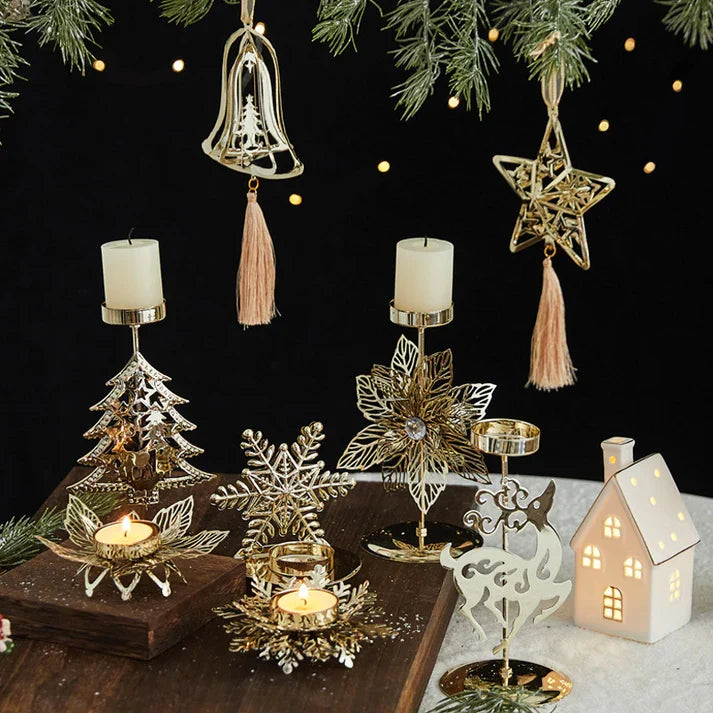Romantic Christmas Wrought Christmas metal ornaments Tree Stocking Holder Decoration