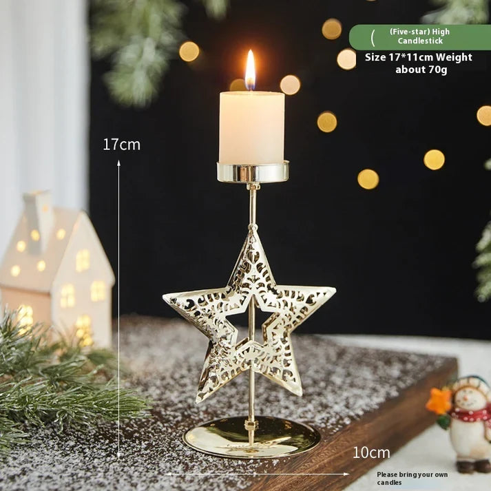 Romantic Christmas Wrought Christmas metal ornaments Tree Stocking Holder Decoration
