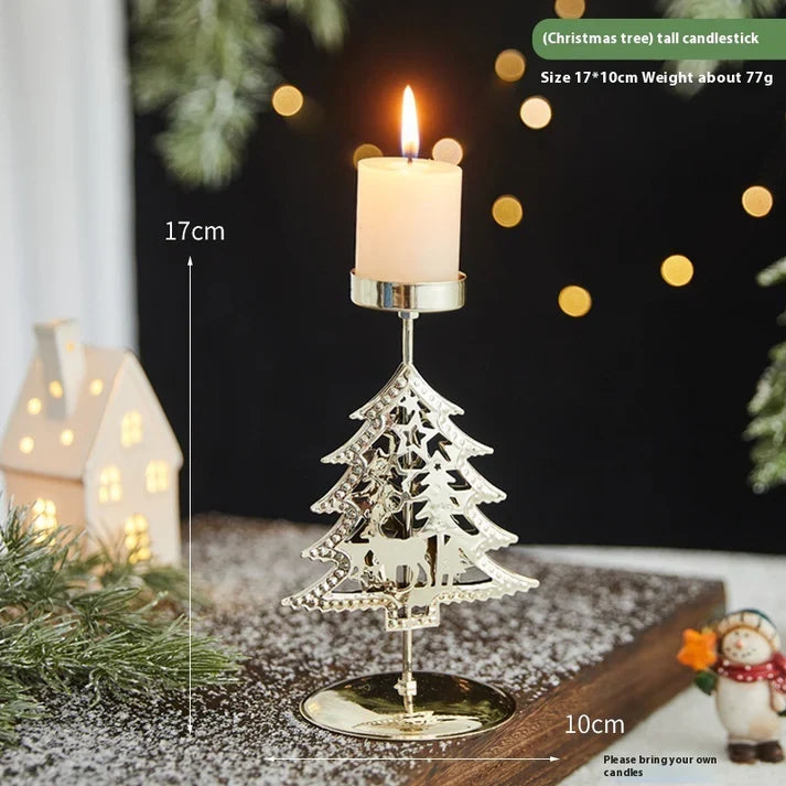 Romantic Christmas Wrought Christmas metal ornaments Tree Stocking Holder Decoration