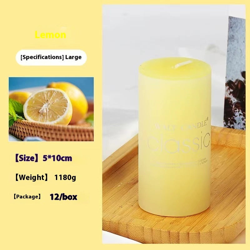 Cylindrical Aromatherapy Scented Candle Smokeless Colorful Pillar Candle for Home Decor