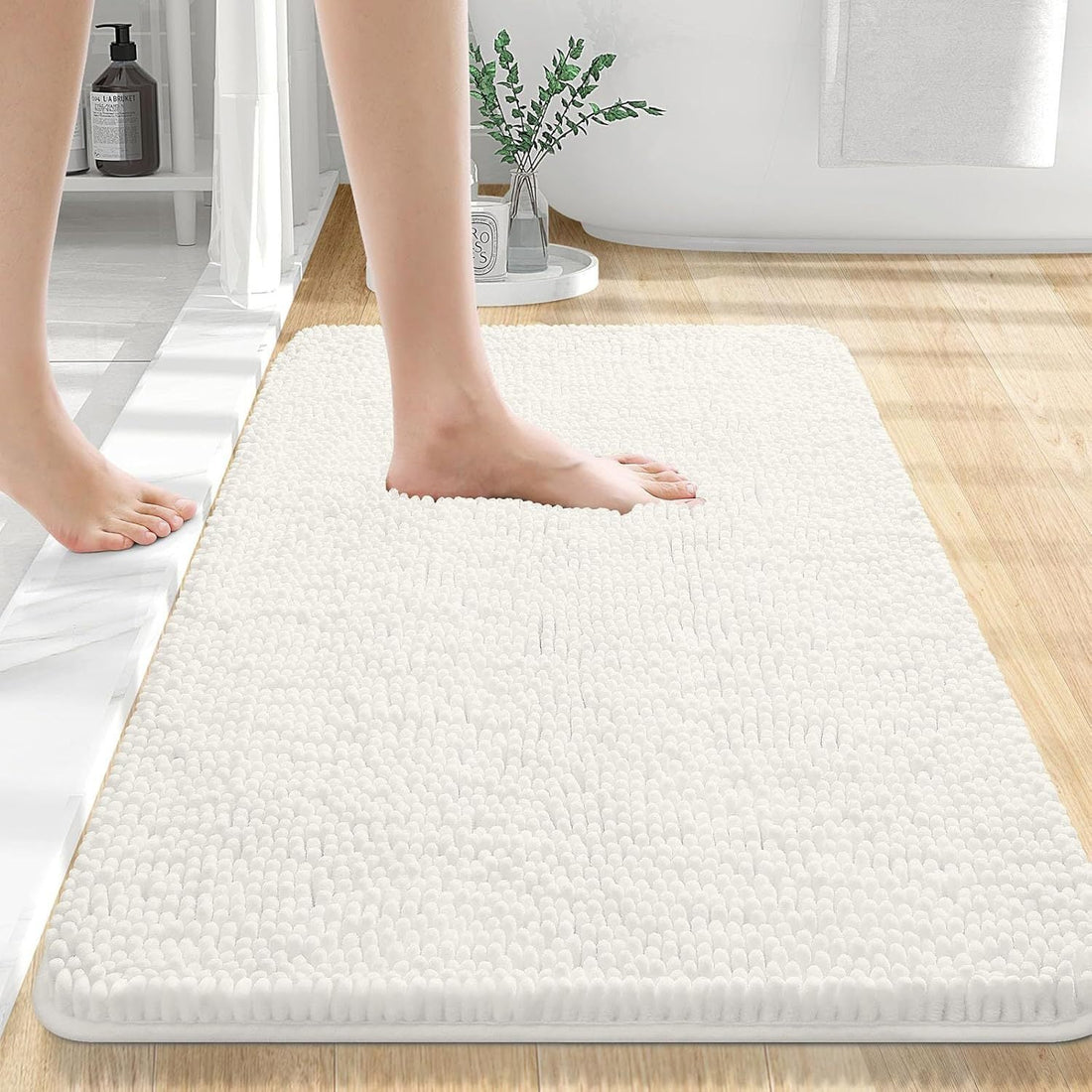 Chenille Floor Mat Soft Absorbent Non Slip Bathroom Bedroom Carpet