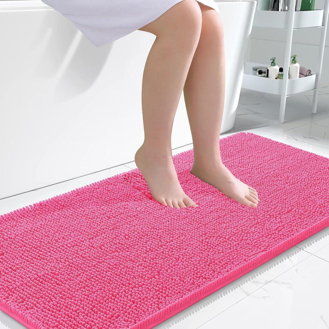 Chenille Floor Mat Soft Absorbent Non Slip Bathroom Bedroom Carpet