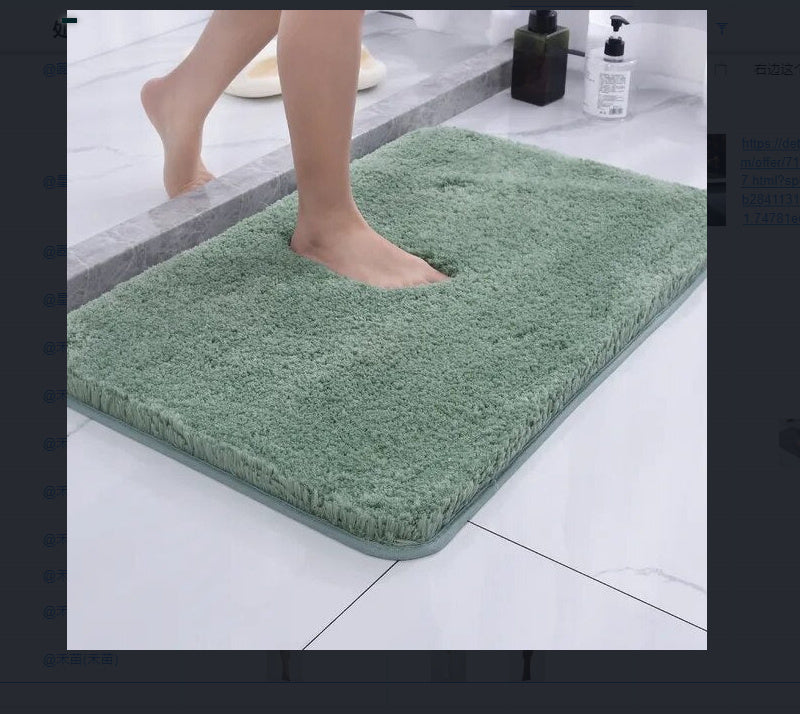 Chenille Floor Mat Soft Absorbent Non Slip Bathroom Bedroom Carpet
