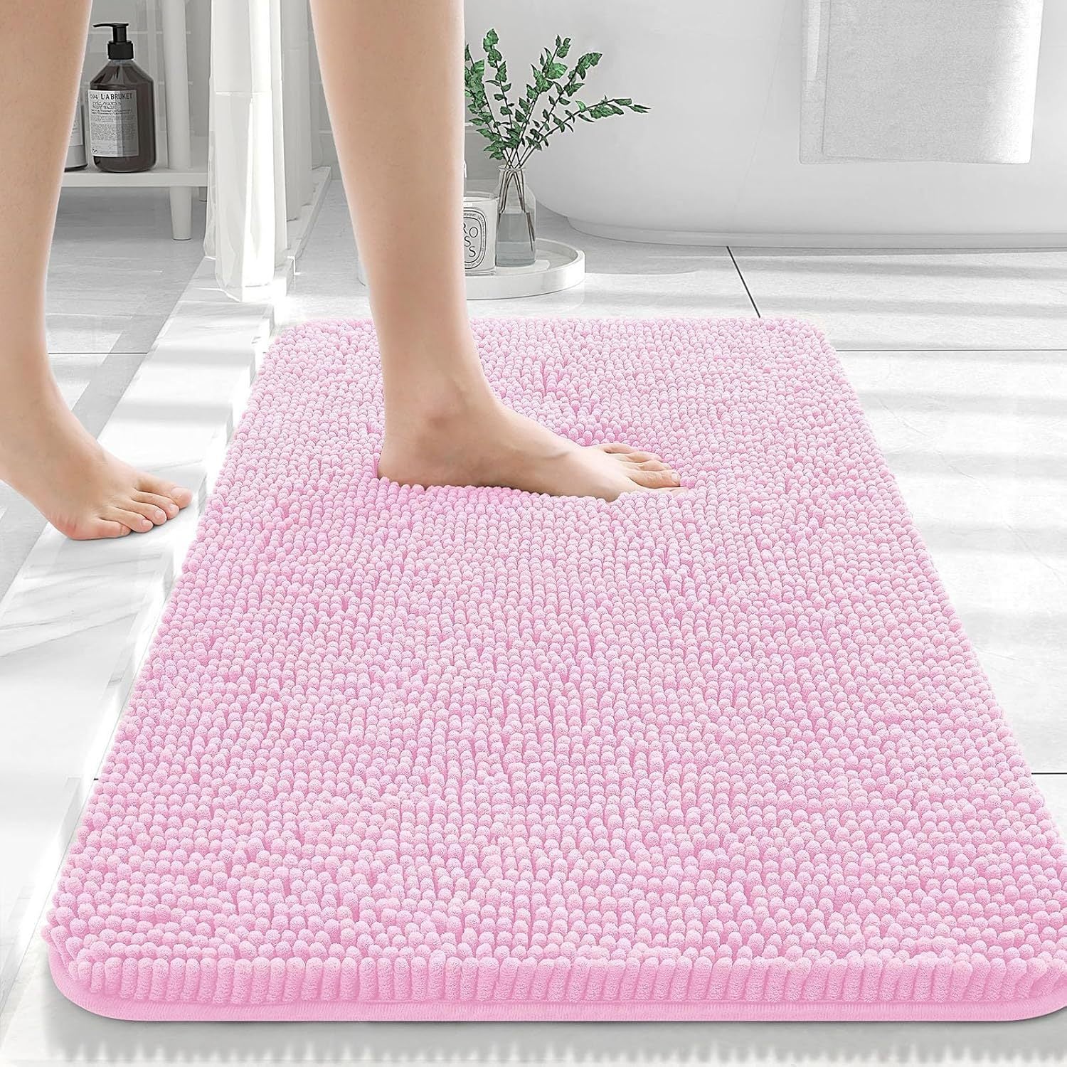 Chenille Floor Mat Soft Absorbent Non Slip Bathroom Bedroom Carpet