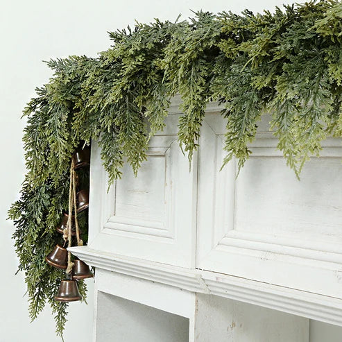 Splendas Handcrafted Christmas Rattan Garland – Durable Holiday Decor Indoor & Outdoor