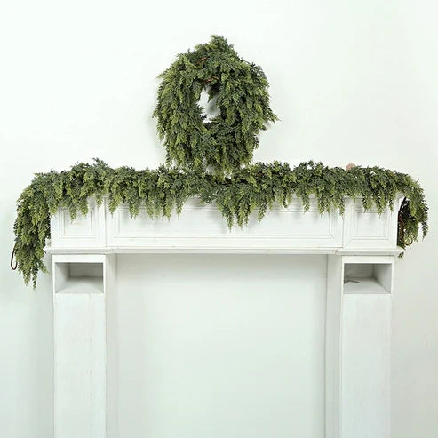 Splendas Handcrafted Christmas Rattan Garland – Durable Holiday Decor Indoor & Outdoor