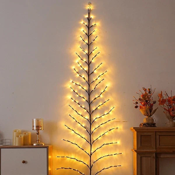 Splendas LED Christmas Rattan Tree Lamp 180 LEDs Warm Light | Indoor Bedroom Wall Decor