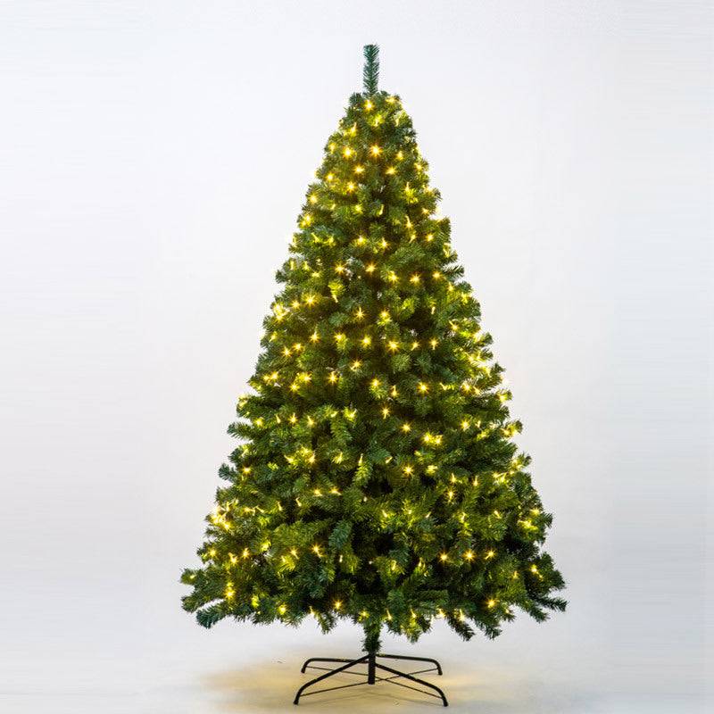 7FT Artificial Pre-lit Christmas Tree with LED Lights & Metal Stand Indoor Decor