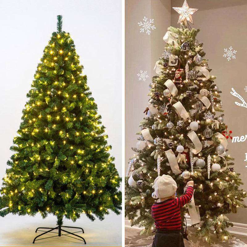 7FT Artificial Pre-lit Christmas Tree with LED Lights & Metal Stand Indoor Decor