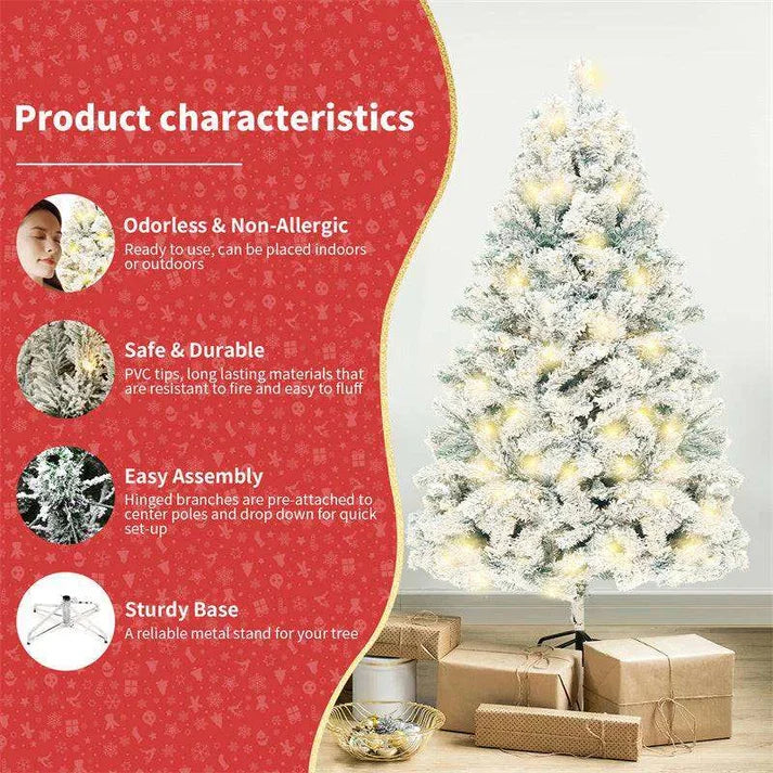Artificial Christmas Tree PVC Snowy White Tree for Home Mall Window Decoration