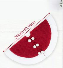 Christmas Tree Skirt White Pompon Knitted Bottom Apron Shawl