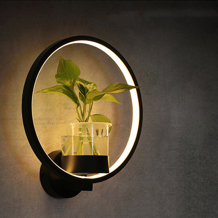 Modern LED Wall Lights with Potted Plant Design