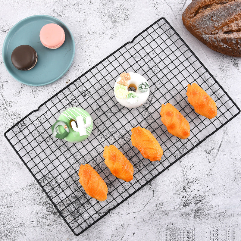 Cake Cooling Rack Nonstick Carbon Steel Baking Pan Oven Roasting Grill 16x10