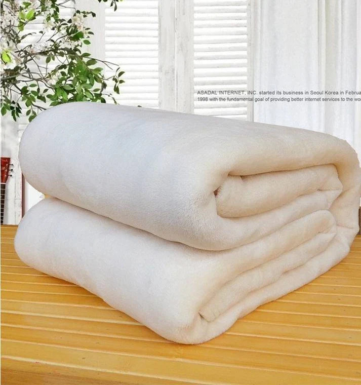 Coral Fleece Blanket - Soft Warm Solid Color Blanket for Bed & Sofa | 17 Colors 6 Sizes
