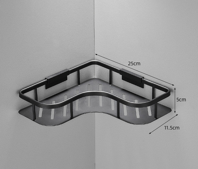 Corner Shower Shelf No Drill - Aluminum Bathroom Corner Storage Rack | 2 Sizes