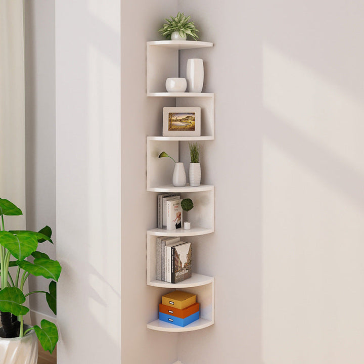 Corner Wall Lattice Shelf for Bedroom and Living Room
